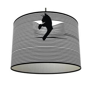 Lámpara colgar 1L E27 gato negro/blanco Concept Lighting