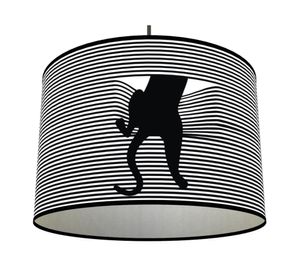 Lámpara colgar 1L E27 gato negro/blanco Concept Lighting
