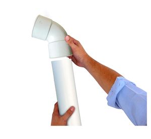 Codo 87,5º H-H PVC blanco