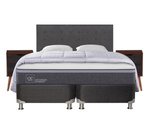 Box spring king Ortopedic advance + set Níger/Éufrates + almohada + plumón Cic