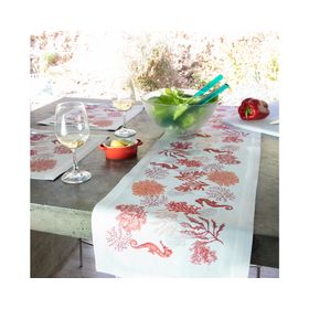 Camino mesa impermeable Caballito de mar 150x36 cm