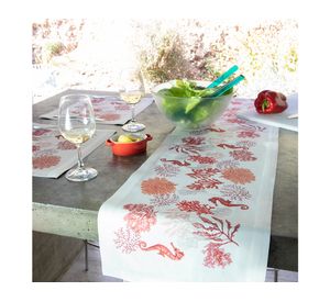 Camino mesa impermeable Caballito de mar 150x36 cm