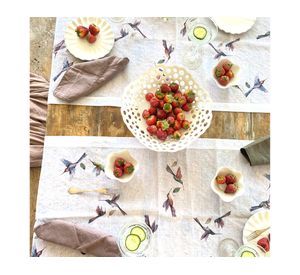 Camino de mesa Picaflor blanco velo organza 180x60 cm