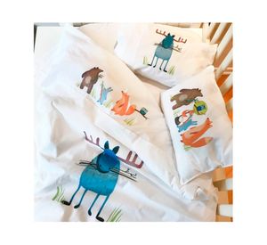 Cubreplumón colecho Alce blanco