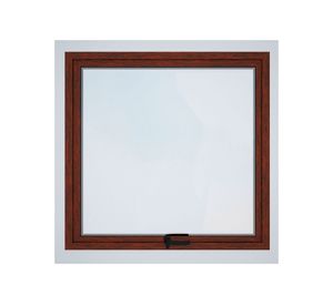 Ventana Aluminio 80x80 cm Termopanel Proyectante Madera Mundo Glass