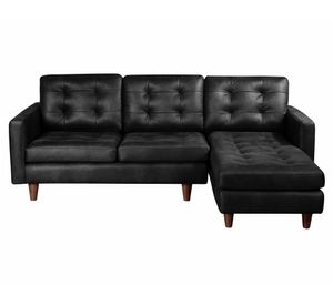 Sofá chaise derecho Nápoles negro Latam Home
