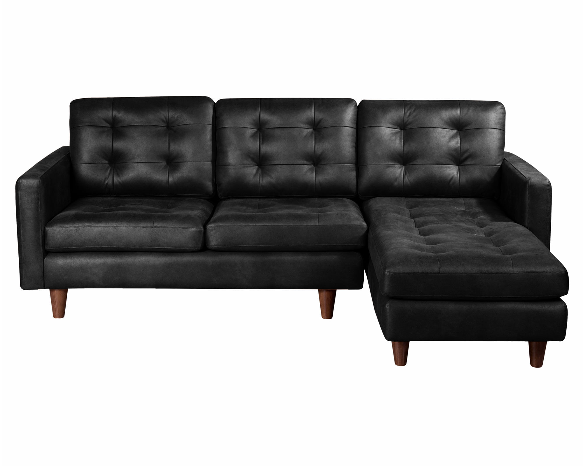 Latam Home Sofá chaise derecho Nápoles negro Latam Home