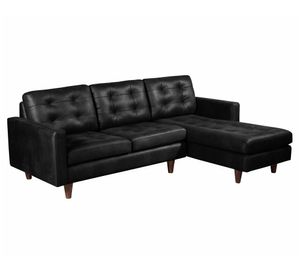 Sofá chaise derecho Nápoles negro Latam Home