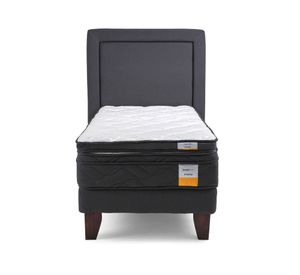 Cama europea 1.5 plazas Plus + topper + respaldo Drimkip