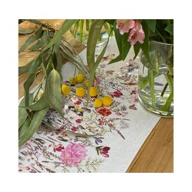 Camino de mesa Marcela crudo linet 150x36 cm