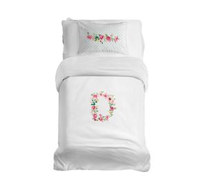 Cubreplumón transición Letras Vintage D blanco