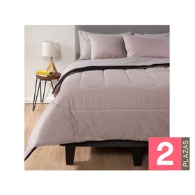 Plumón Bicolor gris/negro 2 plazas