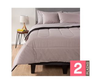 Plumón Bicolor gris/negro 2 plazas