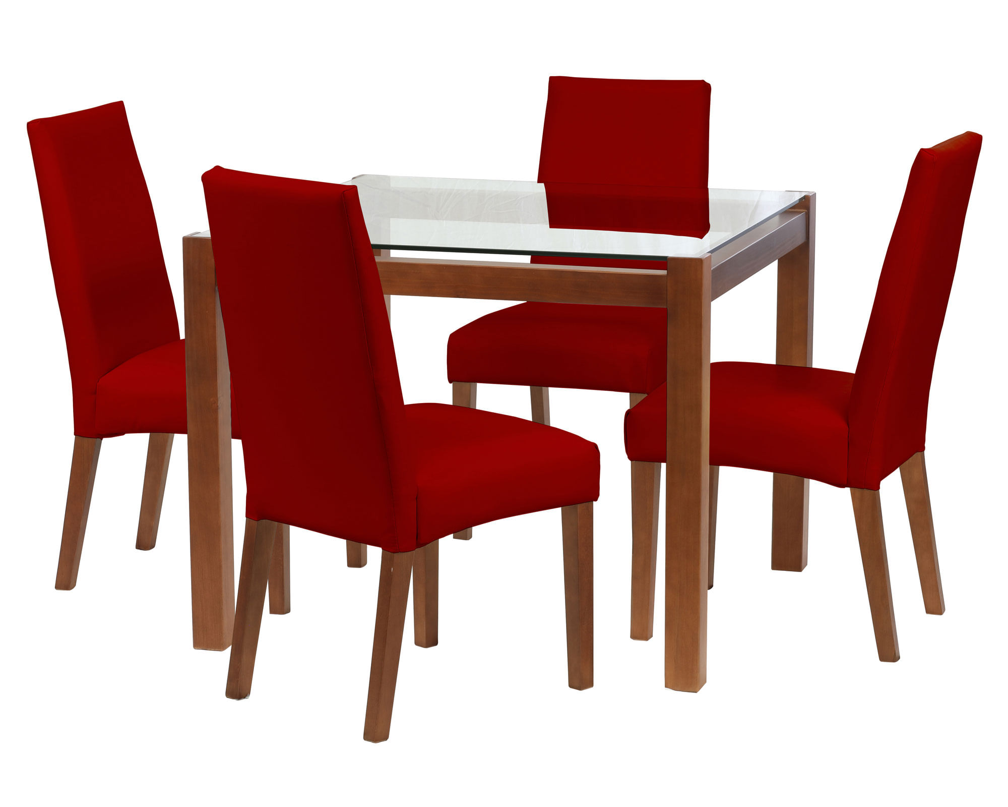 Comedor 4 sillas Barcelona rojo Latam Home
