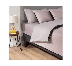 Plumón Bicolor gris/negro 2 plazas