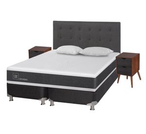 Box spring 2 plazas Ortopedic base dividida B5 + set Éufrates/ Niger + almohadas Cic