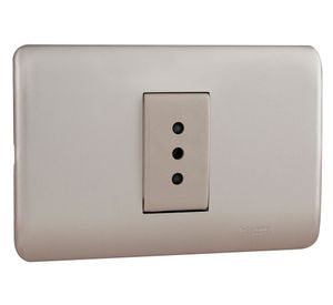 Toma corriente simple iridium champagne Schneider