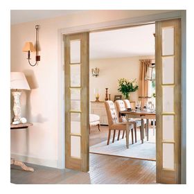 Mampara Pino Radiata Sevillana 30x220 cm 5 Vidrios Moldupanel