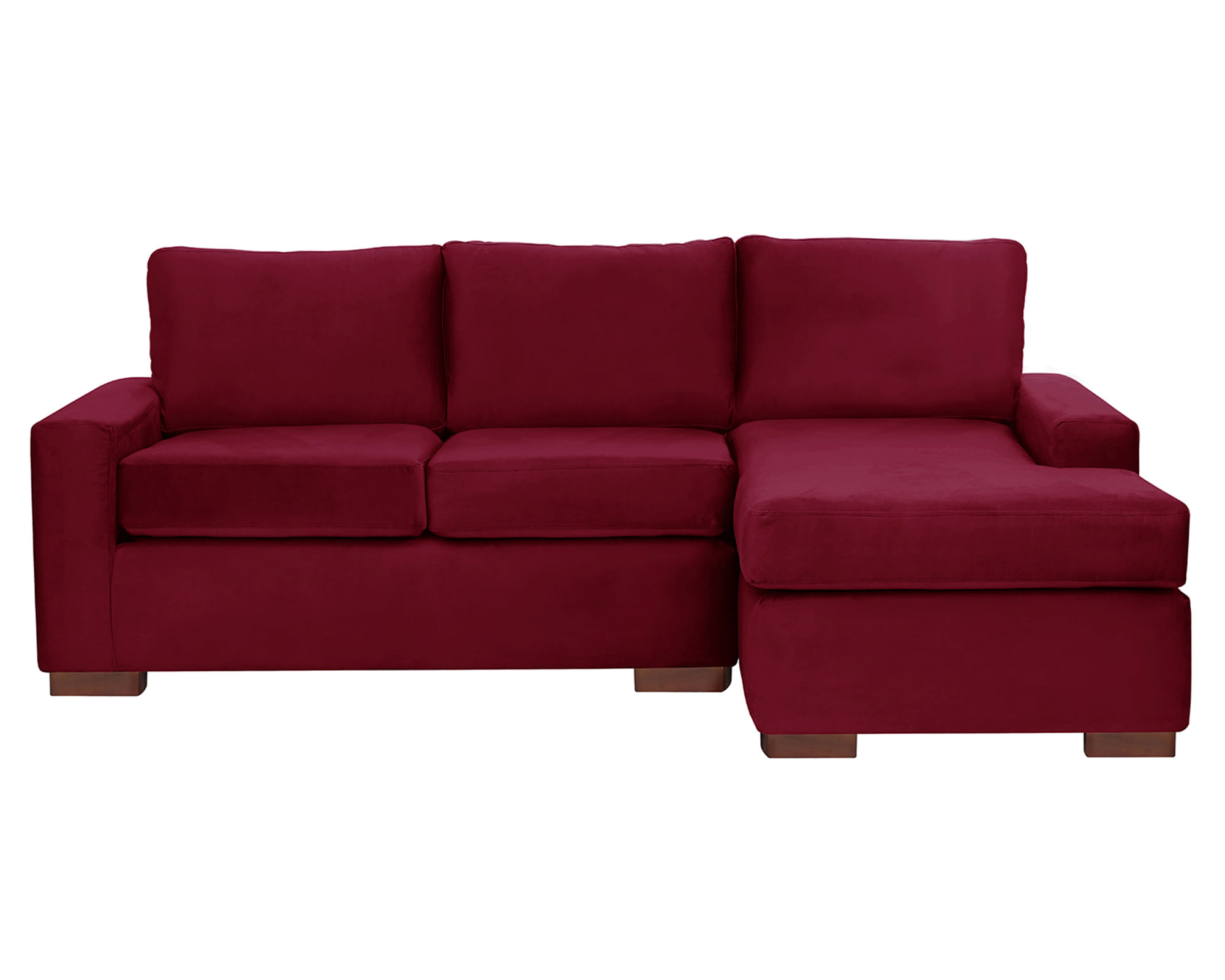 Latam Home Sofá seccional 3 cuerpos Livorno rojo