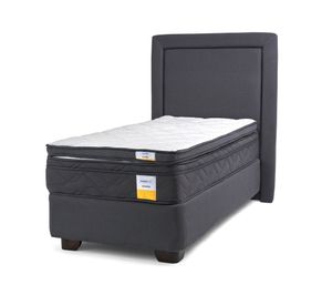 Cama americana 1 plaza Eurotop + respaldo + Topper Drimkip