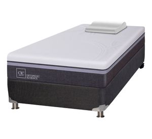 Box spring 1.5 plazas Ortopedic advance B5 + almohada viscoelástica Cic