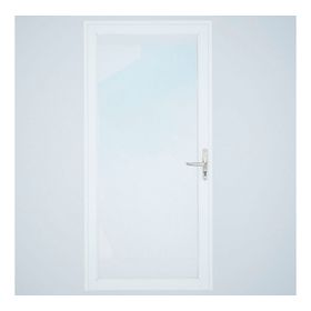 Puerta vidriada 90x200 cm termopanel izquierda blanca Mundo Glass