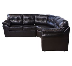 Sofá modular 5 cuerpos Roma cobre ecocuero PU negro