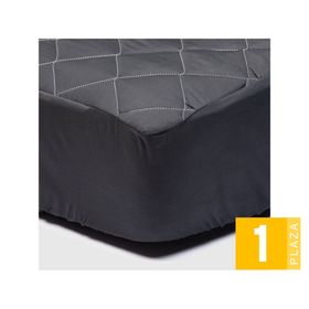 Cubre Colchón 1 plaza negro
