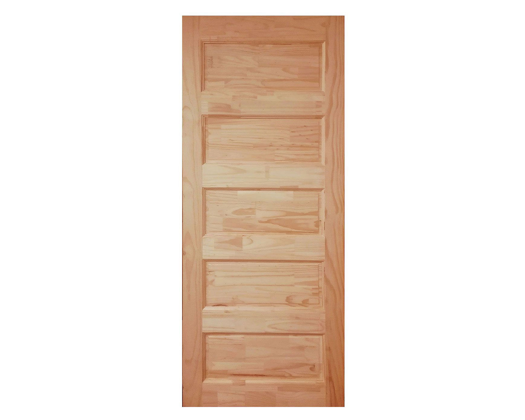 Puerta Pino Radiata Alcala 75x230 cm 5 paneles