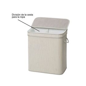 Canasto ropa plegable Y1927c-2 bambu café