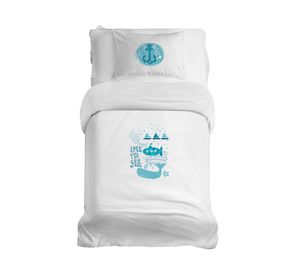 Cubreplumón transición Marino blanco