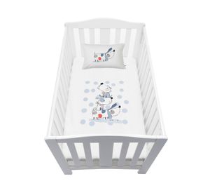 Cubreplumón cuna Dogs blanco