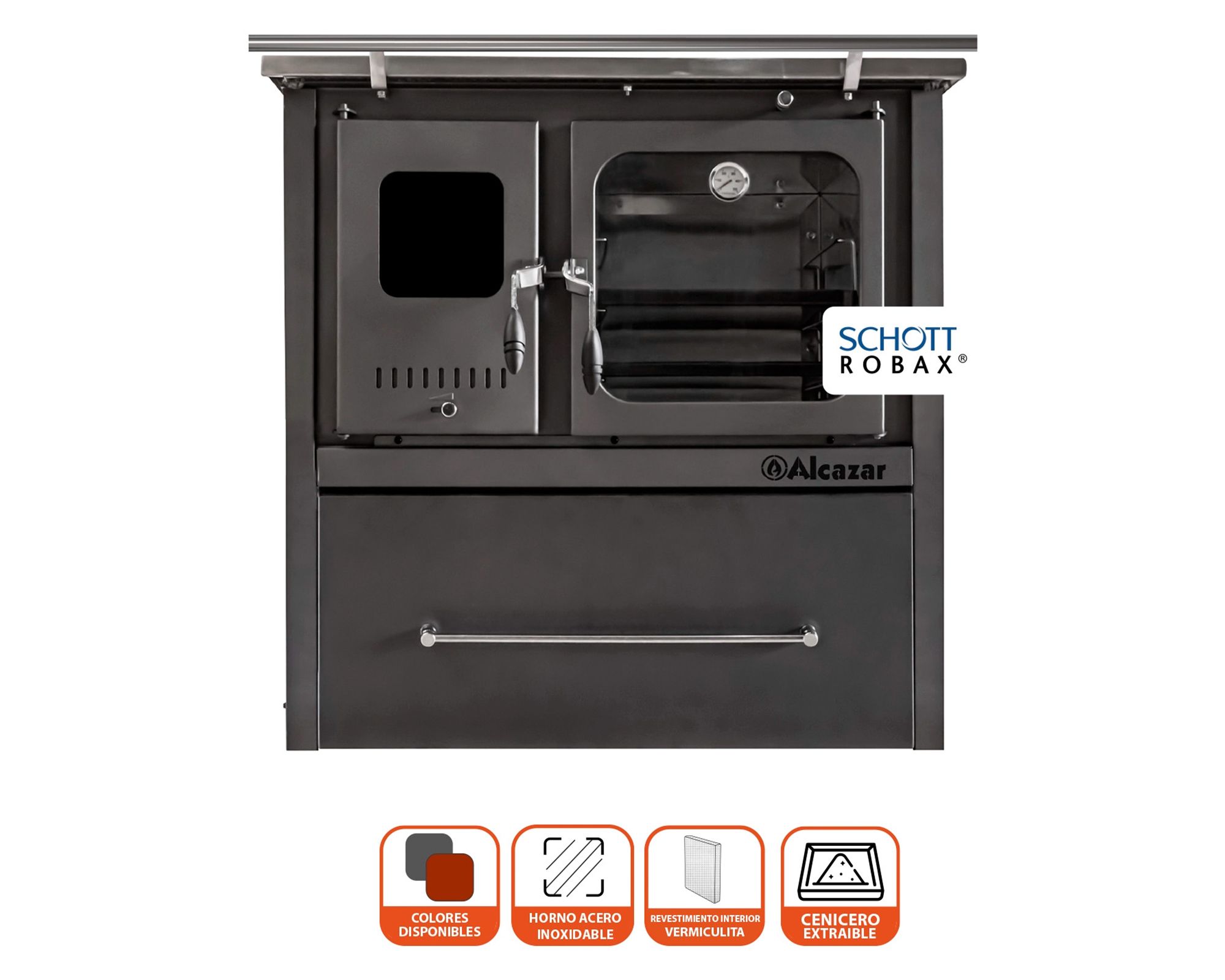 Cocina a leña M90 charcoal 13000W