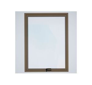 Ventana Aluminio 80x120 cm Termopanel Proyectante Titanio Mundo Glass