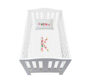 Cubreplumón cuna Vintage K blanco