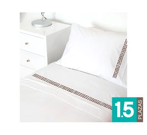 Juego sábanas 1.5 plazas 200 hilos Patagonia blanco