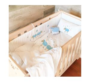 Cubreplumón pack P&P Ovejita Celeste blanco