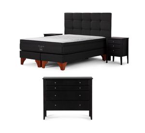 Cama europea 2 plazas Tempo base dividida patas + set Issey Rosen
