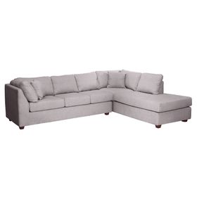 Sofá seccional derecho 5 cuerpos Padua gris claro