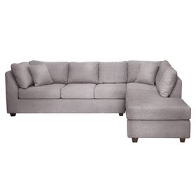 Sofá seccional derecho 5 cuerpos Padua gris claro
