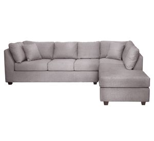 Sofá seccional derecho 5 cuerpos Padua gris claro