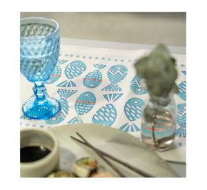 Camino mesa impermeable Peces 150x36 cm