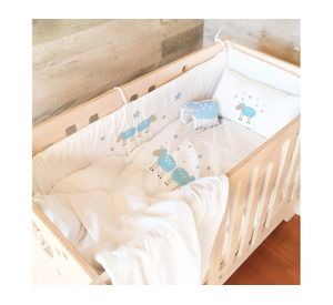 Cubreplumón cuna Ovejita Celeste blanco