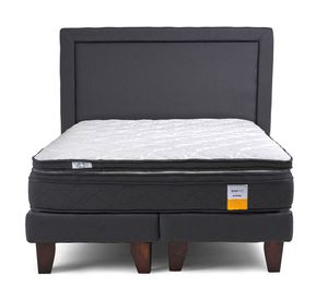 Cama europea 2 plazas Eurotop x190 cm + respaldo + Topper Drimkip