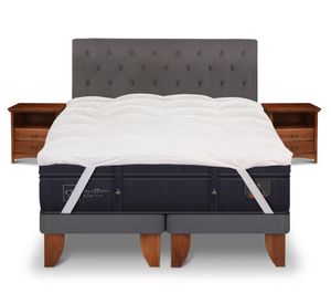 Cama europea King Super Premium + Set Kavery + Bed Topper Cic