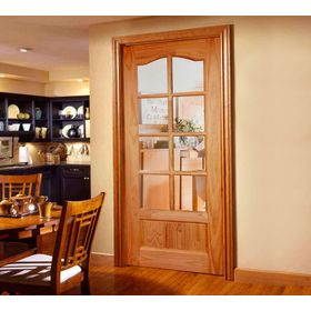 Puerta Pino Radiata Caburga 65x210 cm 8 Vidrios Moldupanel