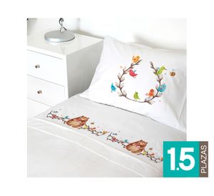 Juego Sábanas 1.5 plazas Oso blanco