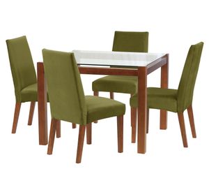 Comedor 4 sillas Barcelona verde Latam Home