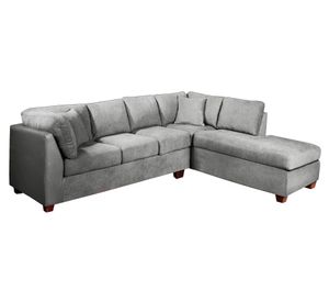 Sofá seccional derecho 5 cuerpos Padua gris