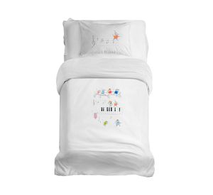 Cubreplumón transición  Músicos blanco